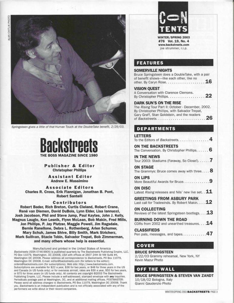 Backstreets 76 content