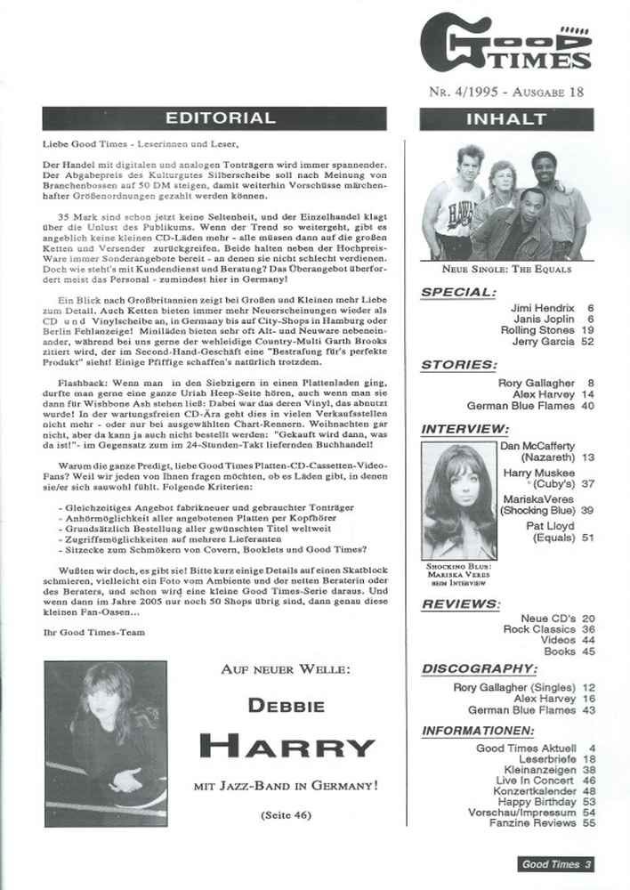 Good Times 4-1995 Index