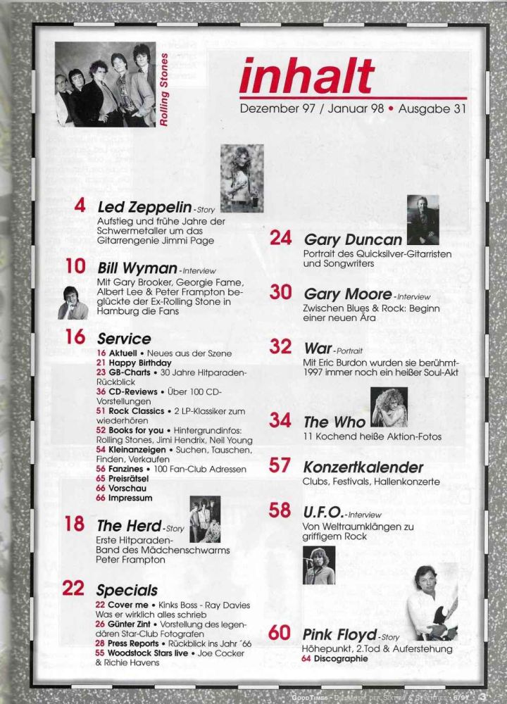 Good Times - Ausgabe 031 Inhalt