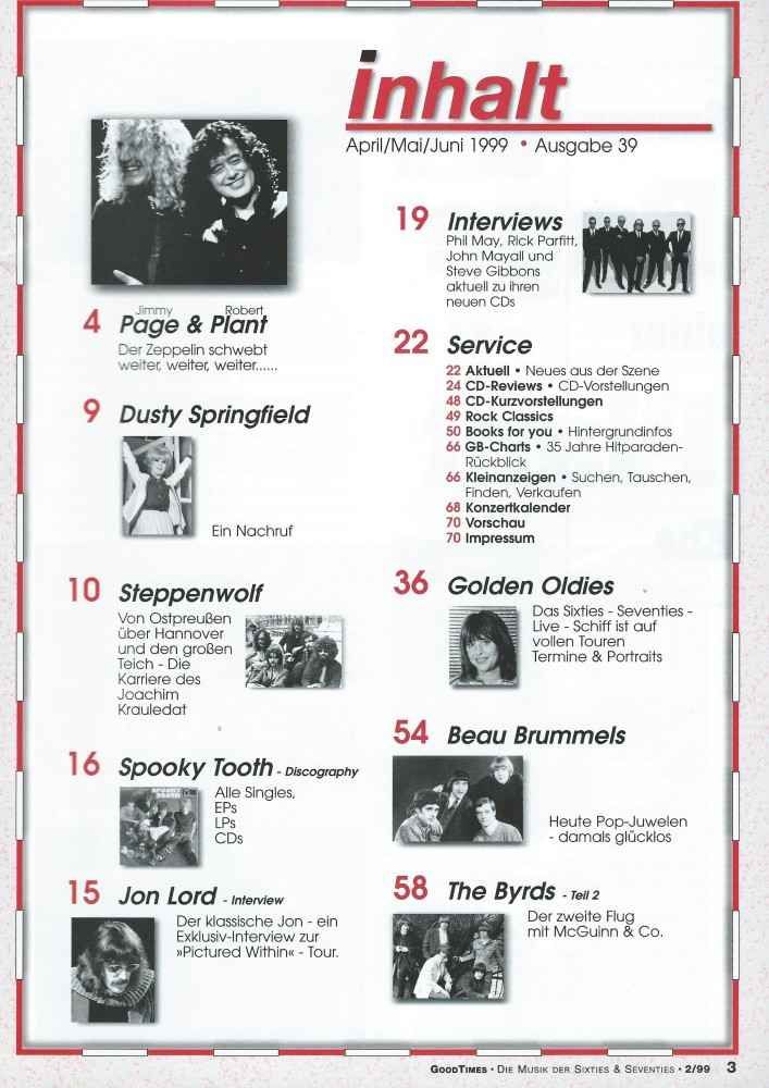 Good Times - Ausgabe 2-99 inhalt