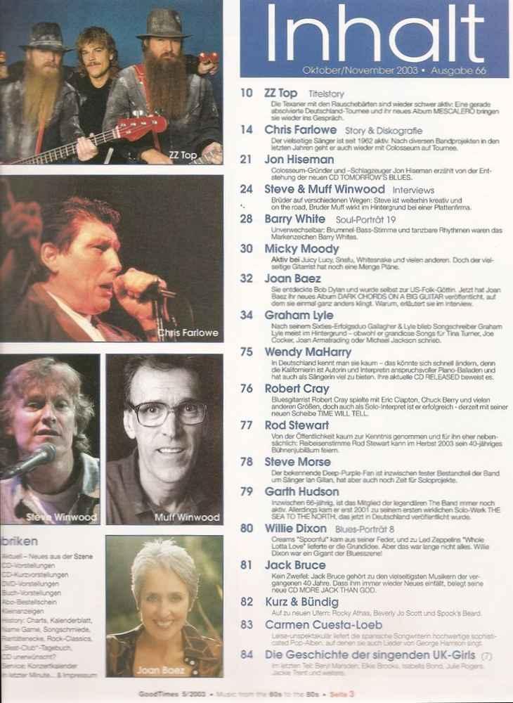 Good Times - Ausgabe 5/2003 (Content)