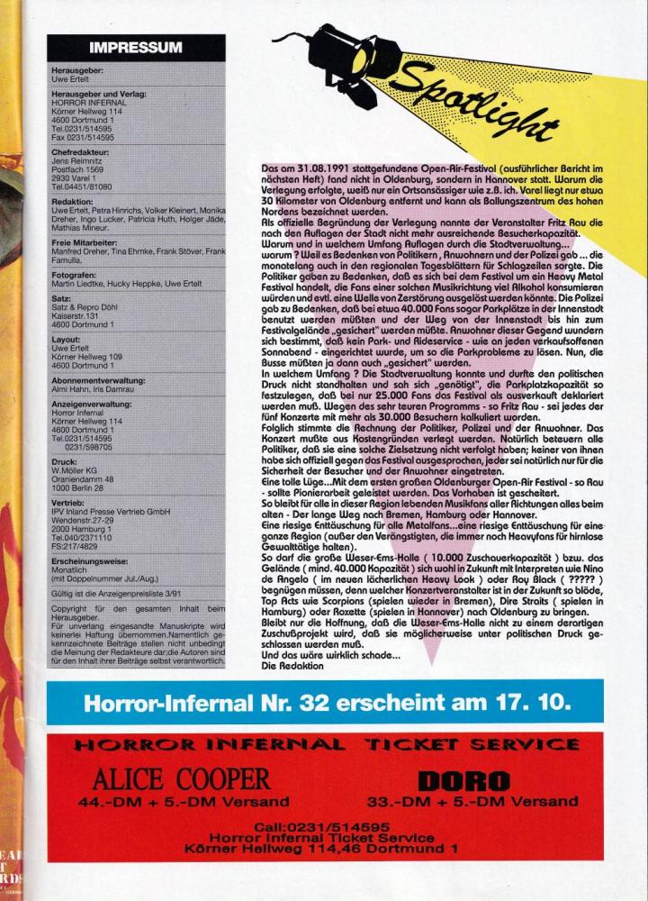 horror infernal 10 1991 Inhalt