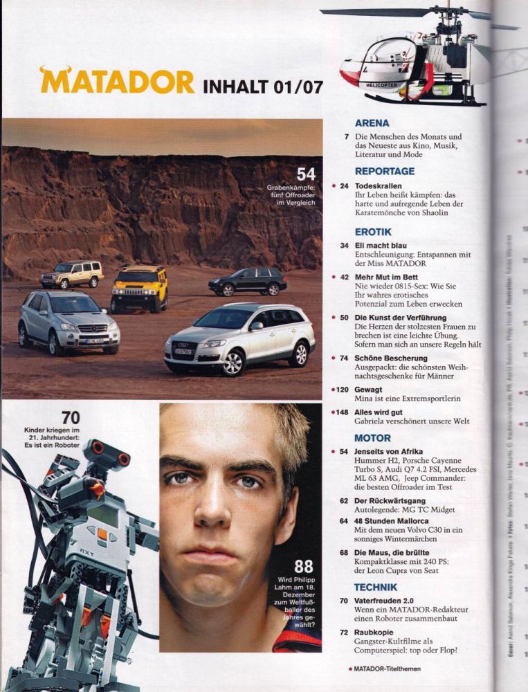 matador 01 2007 Index A