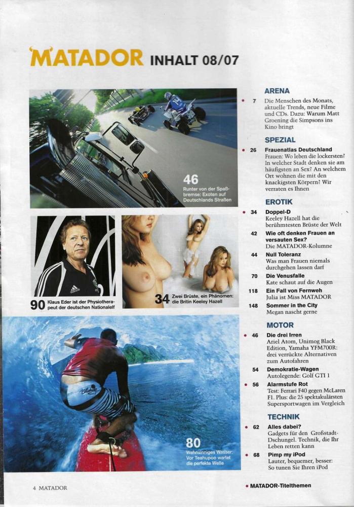 matador 08 2007 Inhalt a