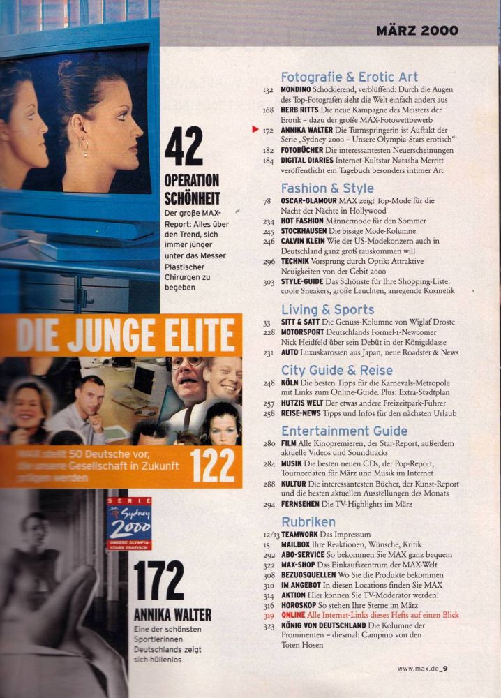 Max Magazin 03-2000 Inhalt b