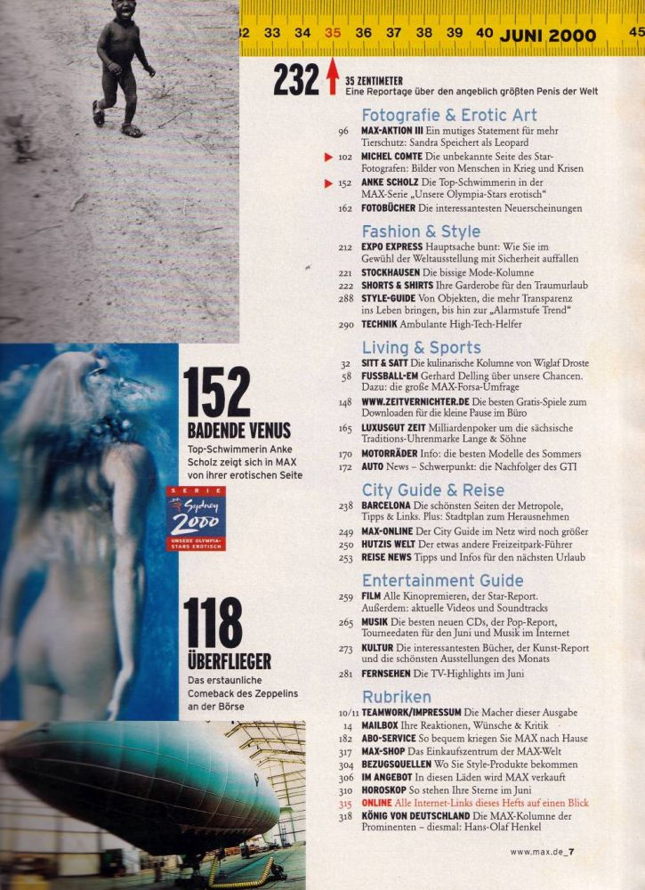 Max Magazin 06-2000 Inhalt b