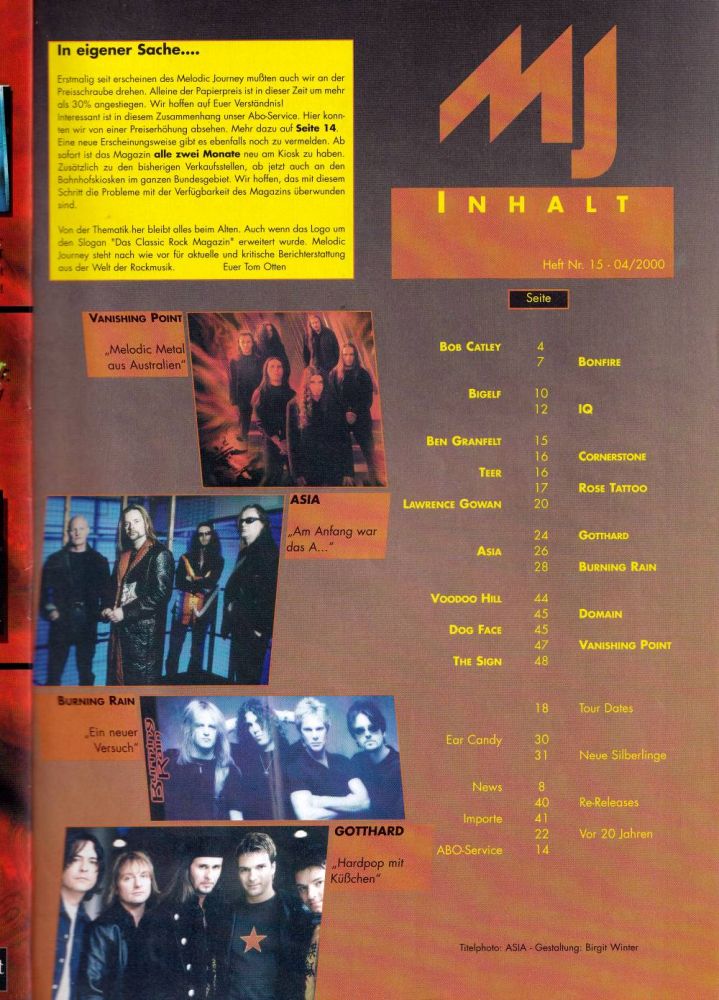 melodic journey Nummer 15 Inhalt