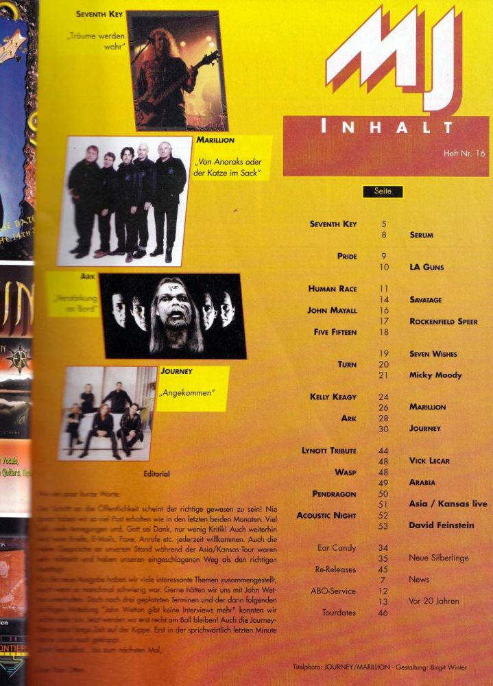 melodic journey Nummer 16 Inhalt