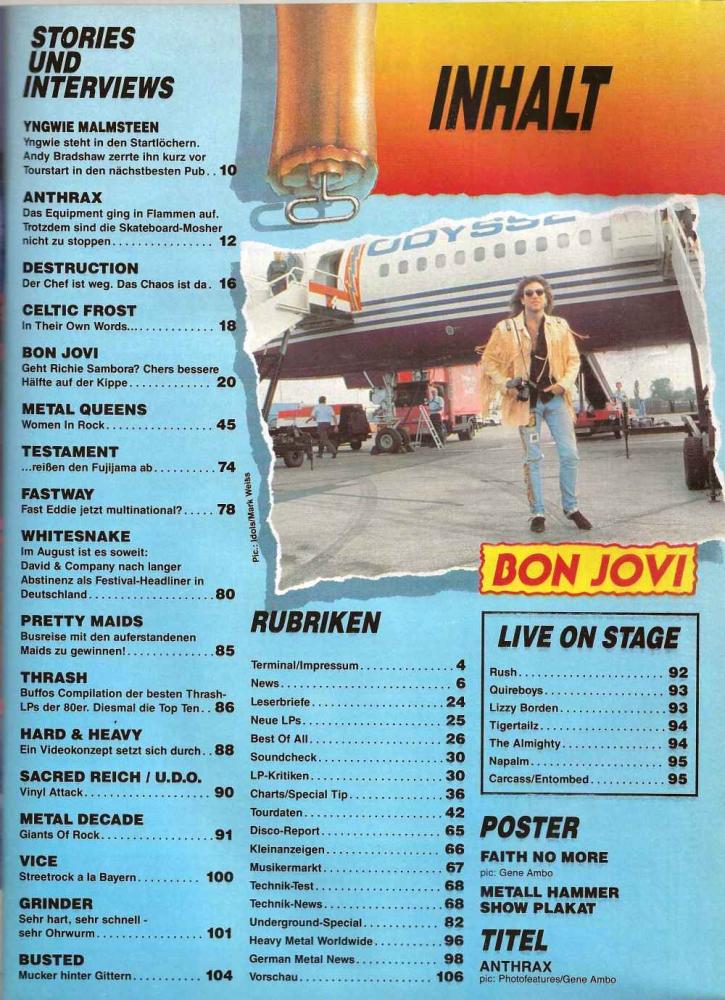 Metal Hammer 09/1990 content