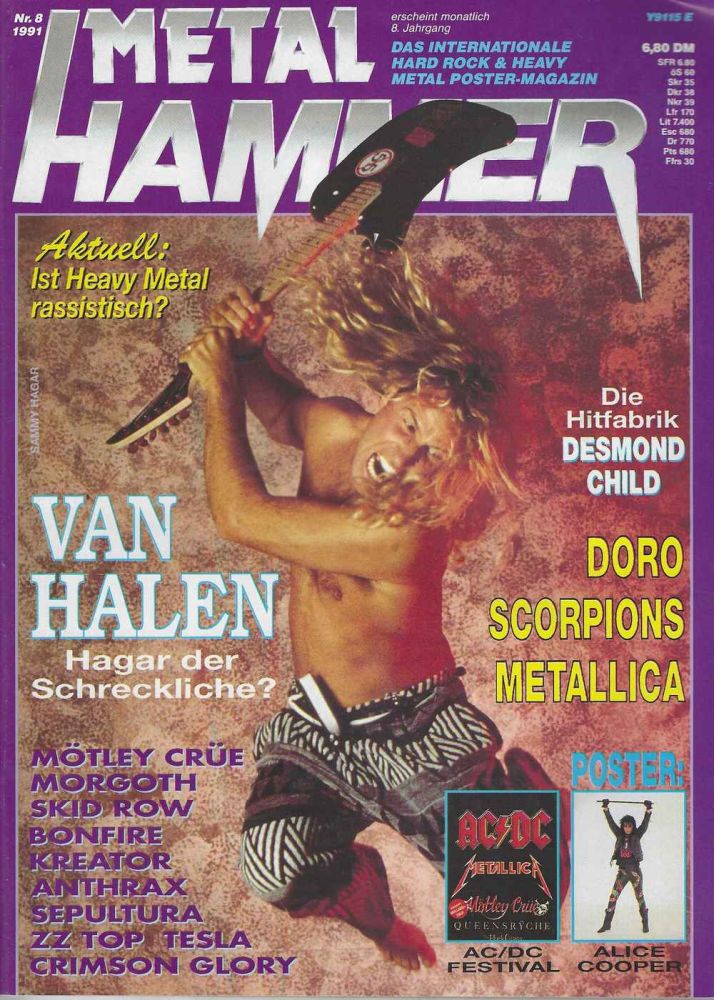Metal Hammer (08/1991) Heftcover