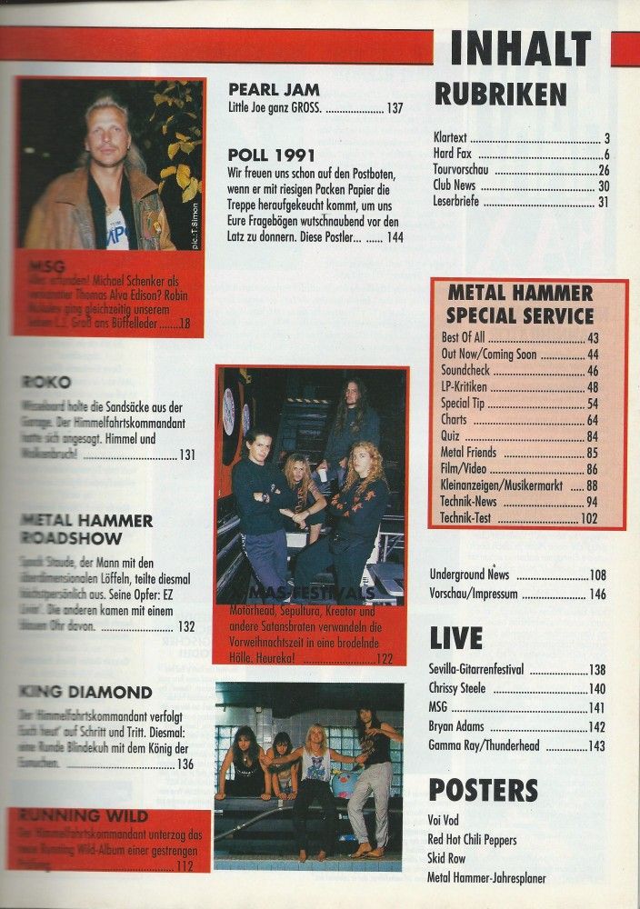 Metal Hammer 01-1992 Inhalt b