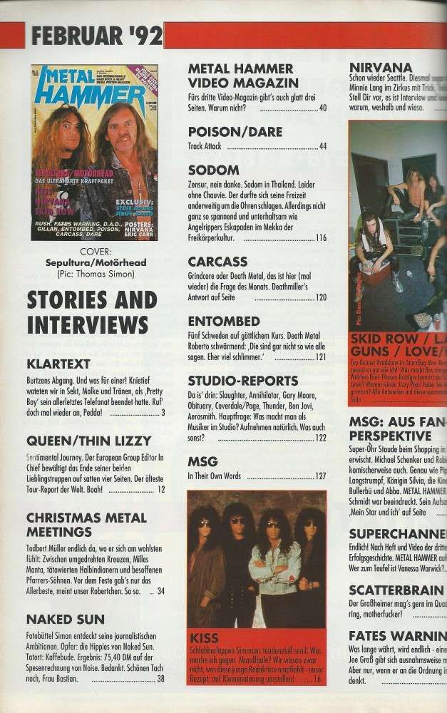 Metal Hammer 02 1992 content a