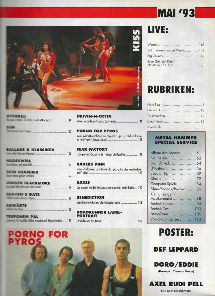 Metal Hammer 05/1993 Inhalt b
