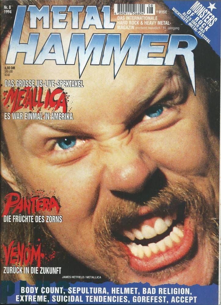 Metal Hammer 08 1994 cover