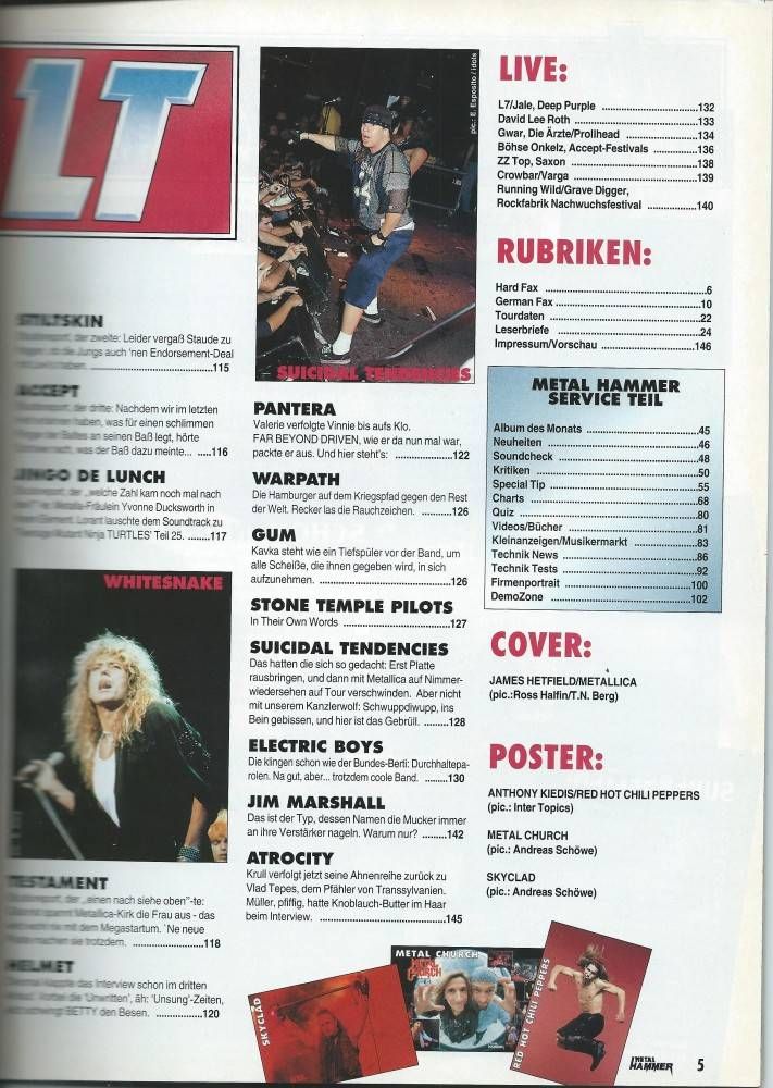 Metal Hammer 08 1994 index b