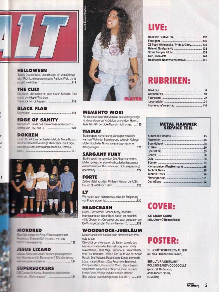 Metal Hammer 09 1994 index b