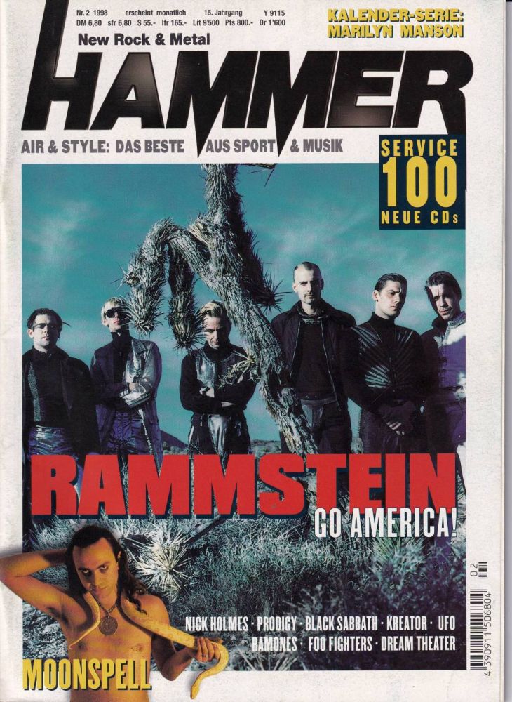 Metal Hammer 02 1998 Heftcover
