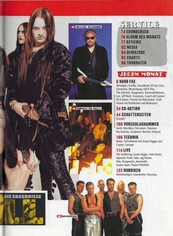 Metal Hammer 03-1999 Inhalt b