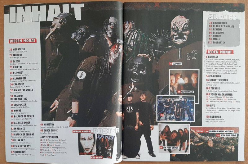 Metal Hammer 08 2001 content a
