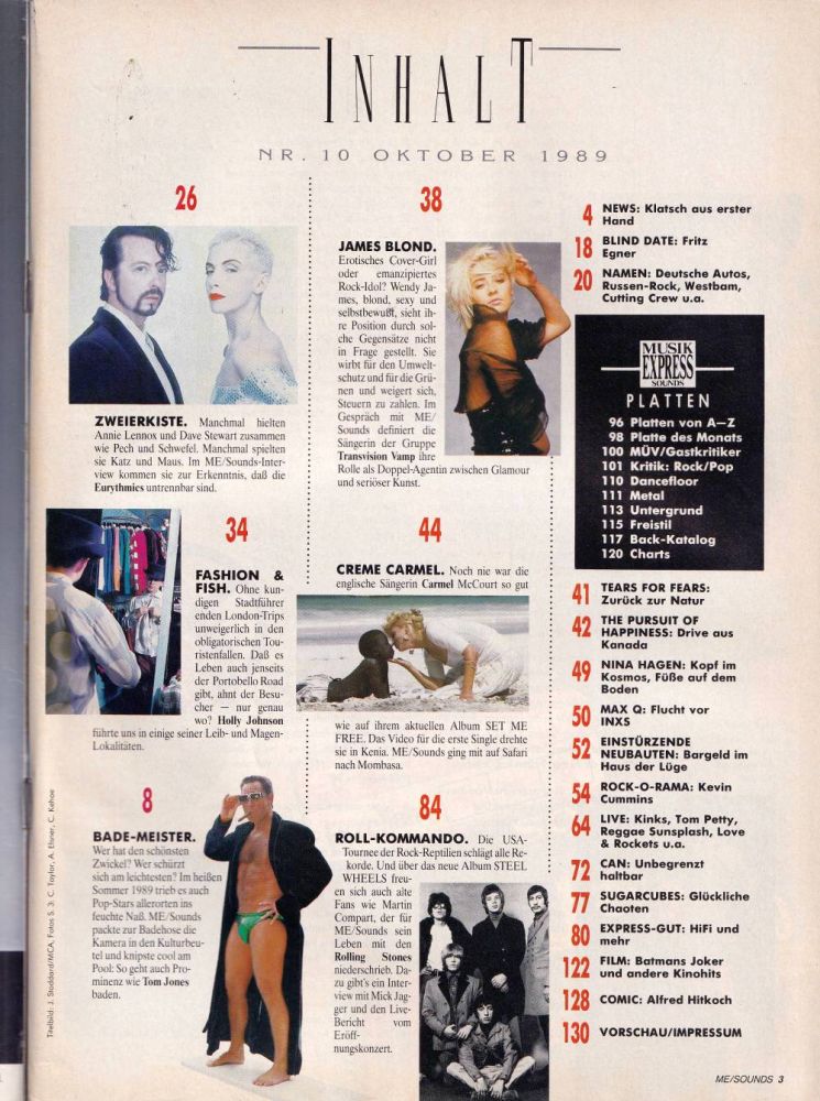 me-sounds 10 1989 Index
