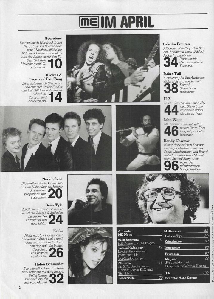 Musik-Express - April 1982 Content