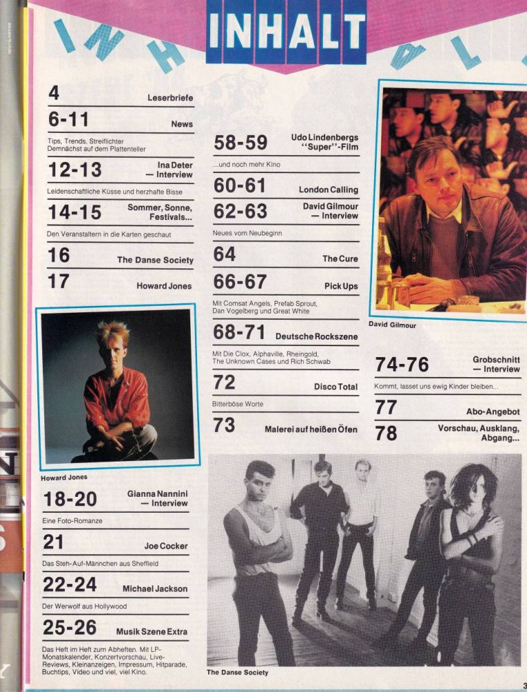 Musik Szene 04 1984 Index