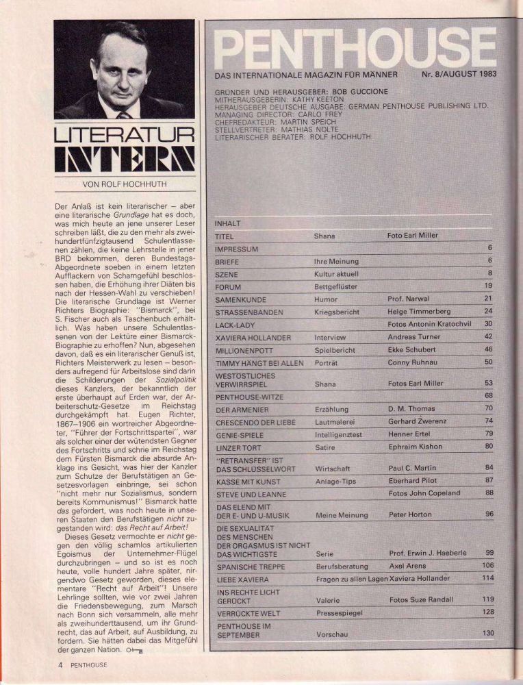 penthouse 08 1983 Inhalt