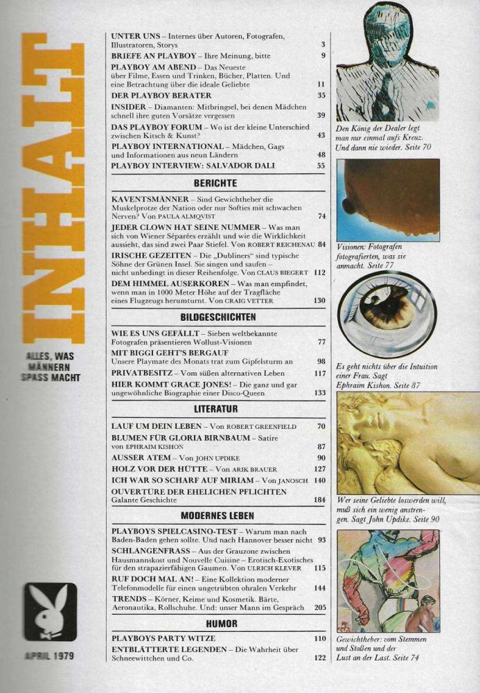 playboy 04 1979 Inhalt