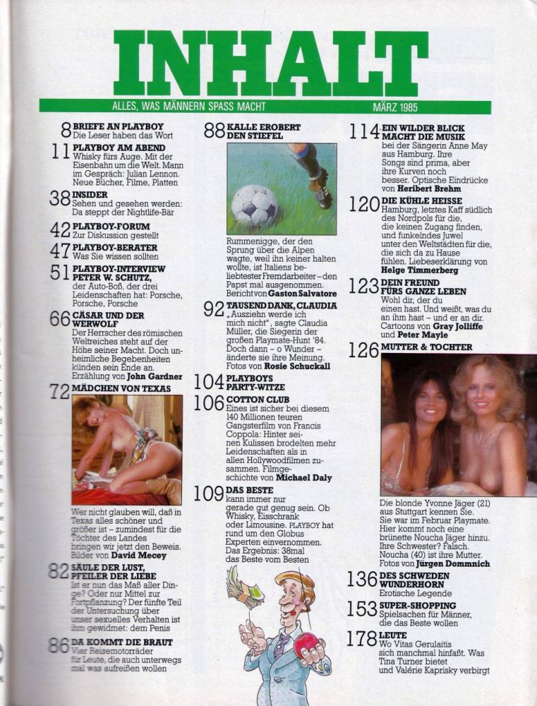 playboy 03 1985 index