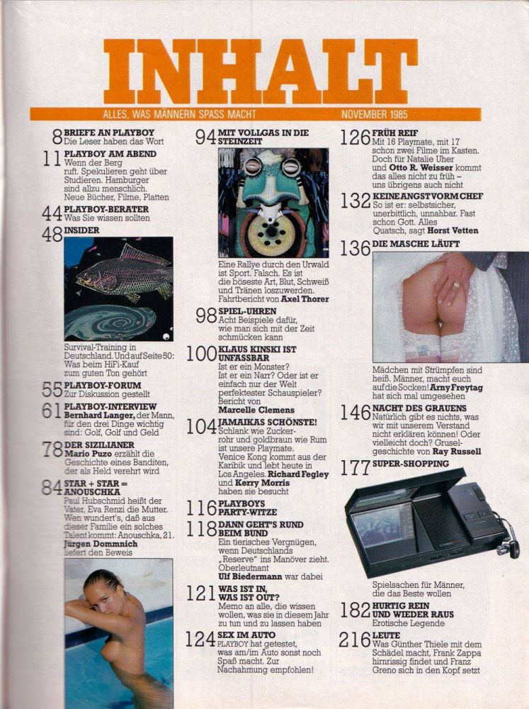 playboy 11 1985 index