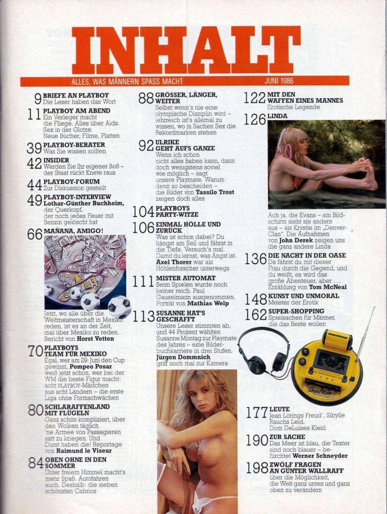 playboy 06 1986 Index