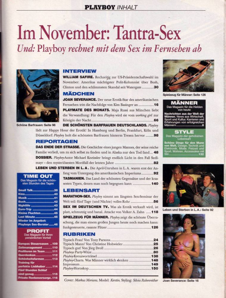 playboy 11 1992 index