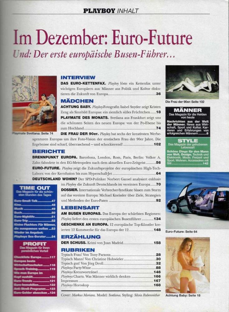 playboy 12 1992 content