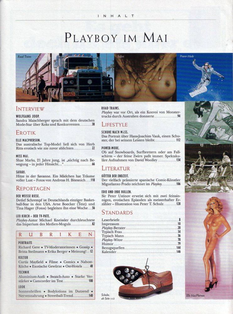 playboy 05 1994 Index