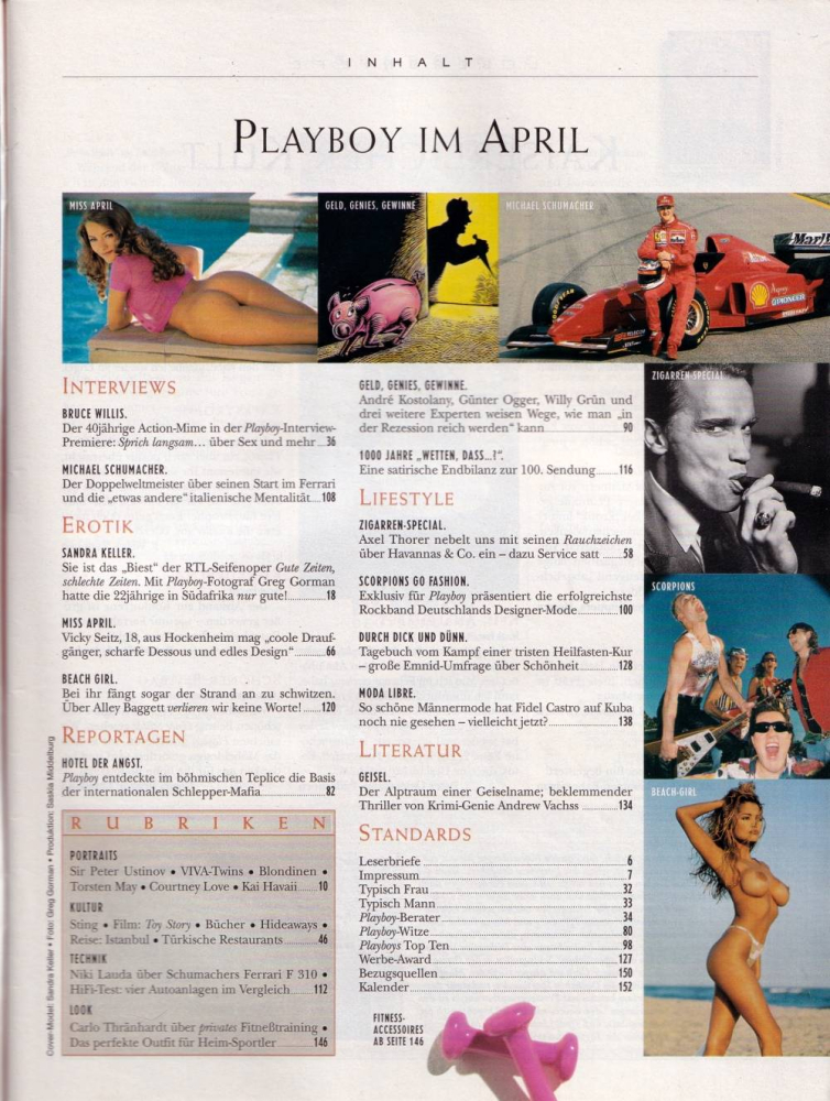 playboy 04 1996 Index
