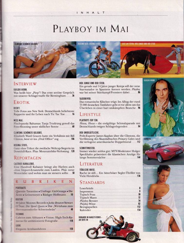 playboy 05 1998 Index