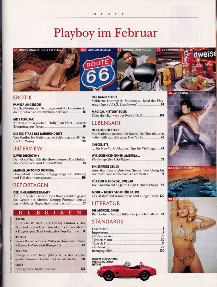 playboy 02 1999 Index