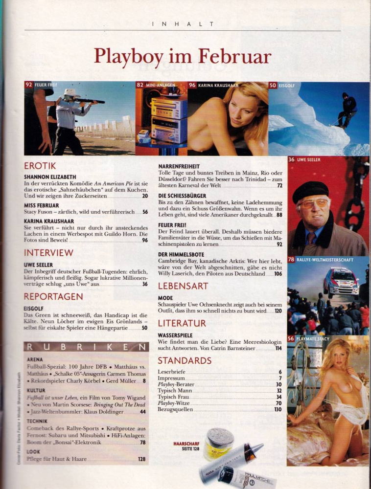 playboy 02 2000 index
