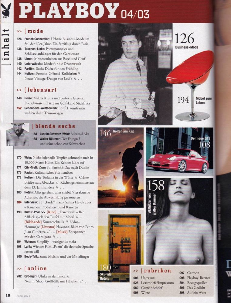 playboy 04 2003 Index B