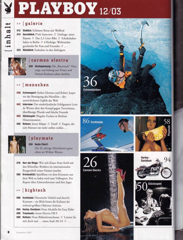 playboy 12 2003 Index a