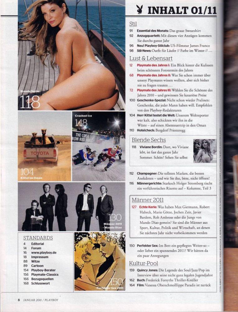 playboy 01 2011 Index B