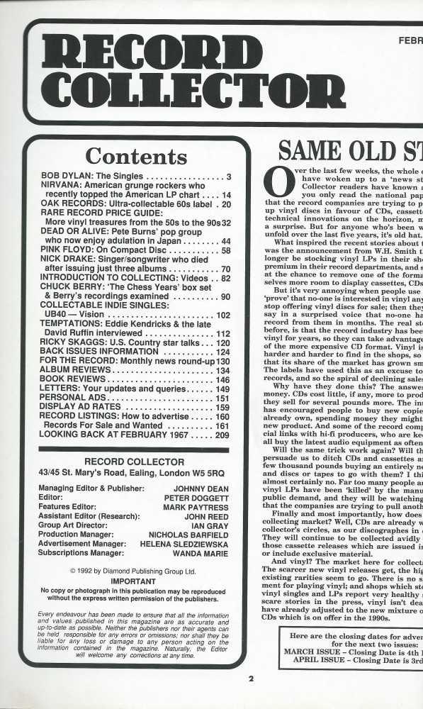 Record Collector - issue 150: content