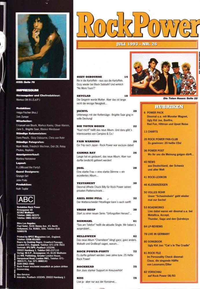 rock power 07 1993 content