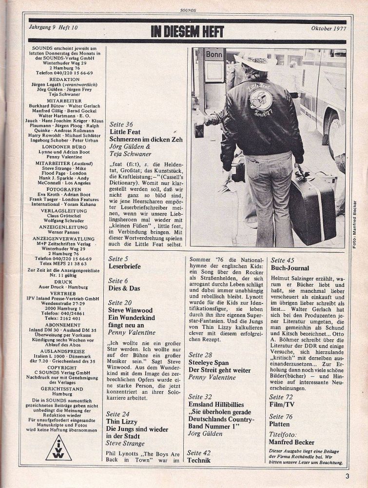 Sounds October 1977 content