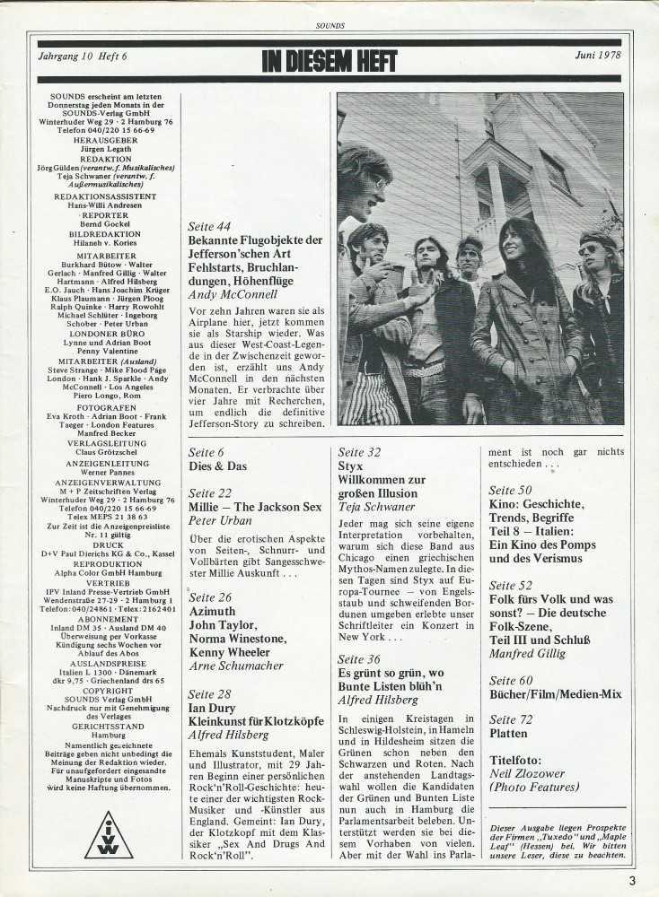 Sounds Ausgabe Juni 1978