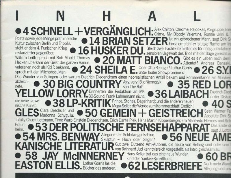 Spex - Musik zur Zeit: Mai 1986