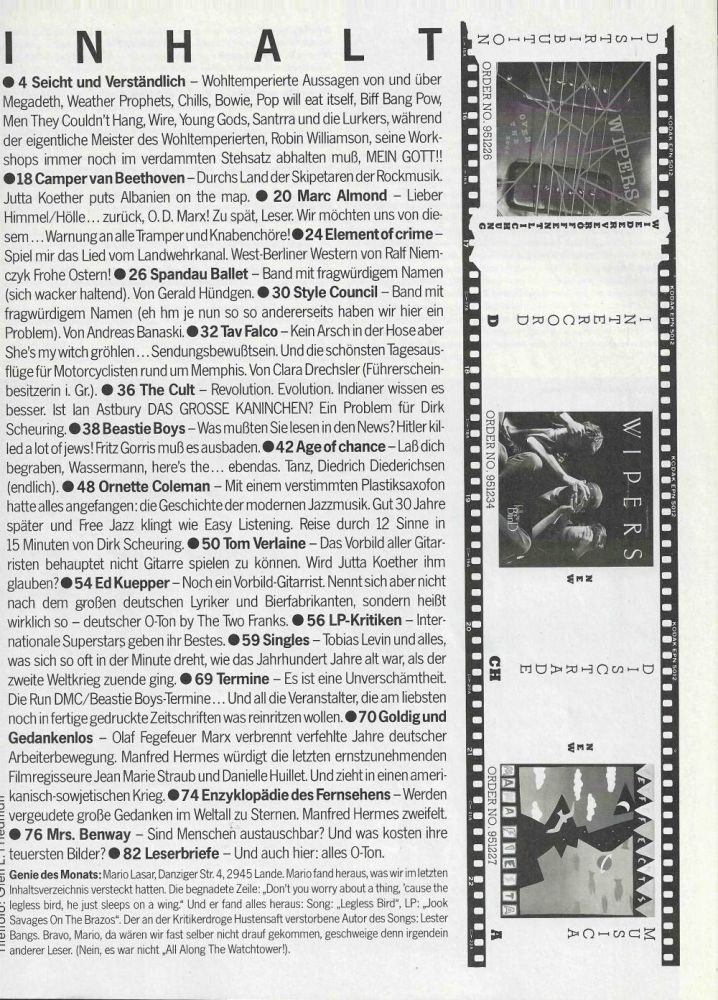 spex 05 1987 Inhalt
