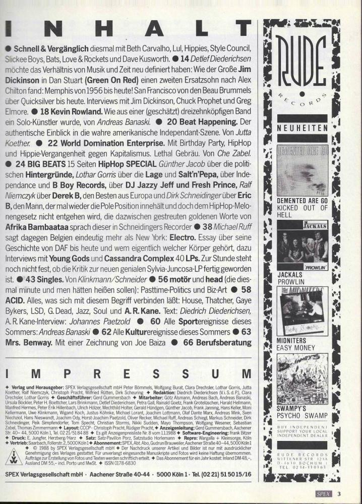 Spex 08/1988 content