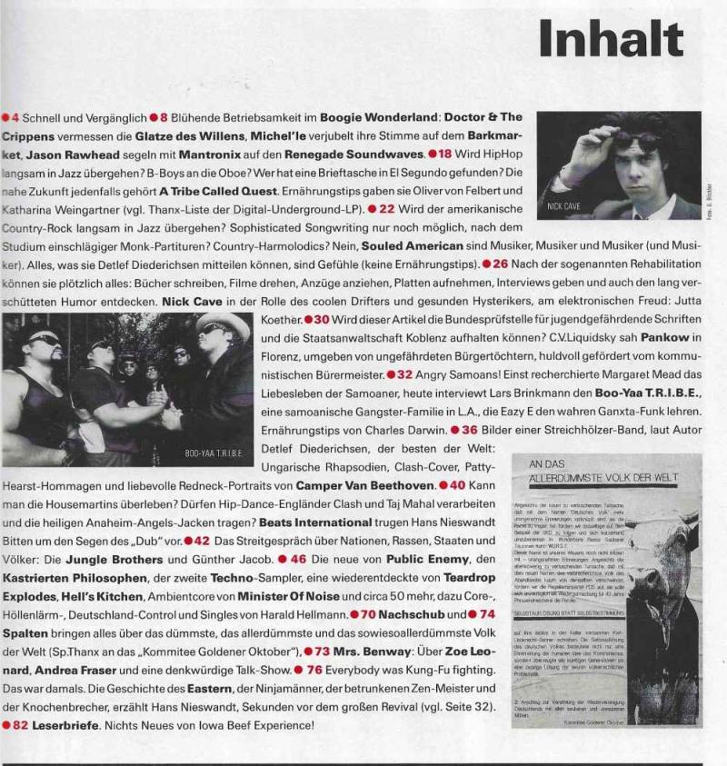 Spex - Ausgabe 05/1990 Inhalt