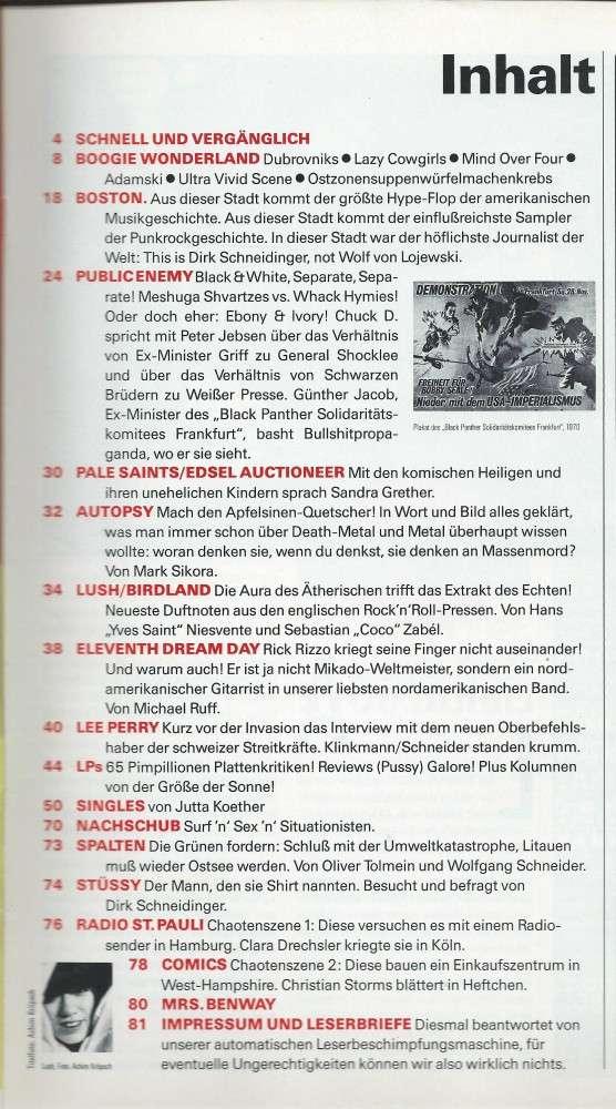 Spex - Musik-Kultur Magazin: June 1990